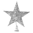 thumbnail image 1 of Silver Glitter Star Christmas Tree Topper, Festive Decor for Topping Christmas Trees and Holiday Season Celebrations - Silver, 1 of 5