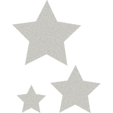 Silver Glitz Stars Accents, Assorted Sizes, Pack of 30 | Bundle of 2 Packs