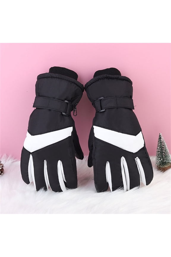 Silver Gloves Mittens for Women Men Winter Gloves Outdoor Adult Men Women Snow Skating Snowboarding Windproof Warm Solid Ski Gloves