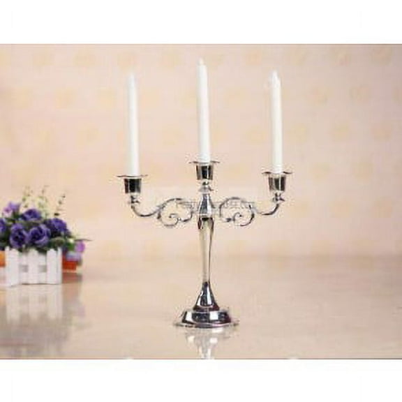 Silver/Gold 3 Arms Candelabras Wedding centerpieces Metallic Candelabras European Style Candelabra