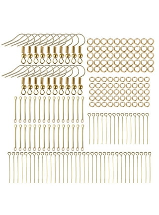 50pcs(25pairs) 0.8mm Pin Titanium Stainless Steel Ear Wire 2mm Hole Earring  Hooks with Loop