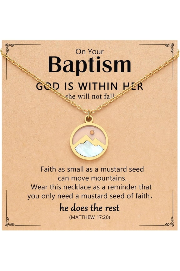Silver/Gold Mustard Seed Necklace Baptism, Confirmation, First Communion Catholic Christian Gift Suitable for Women