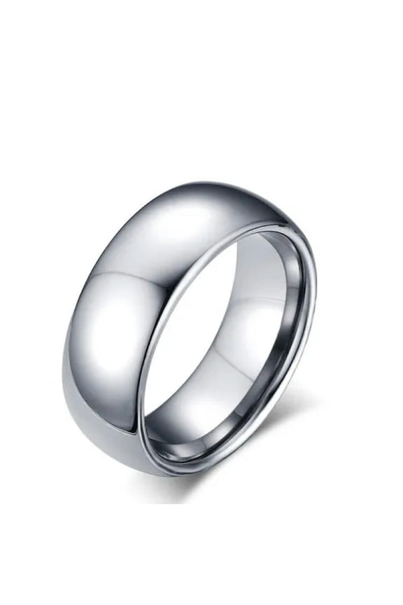 Silver/Gold/Rose Gold 8MM Tungsten Steel Wedding Band Men/Women's Ring Size 5-13