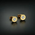 thumbnail image 1 of Silver/Gold/Rose Gold Roman Numerals CZ Earrings Women Stainless Steel Ear Studs, 1 of 6