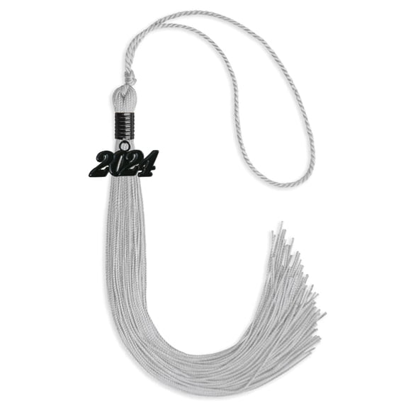 Endea Graduation Silver Graduation Tassel with Black Date Drop