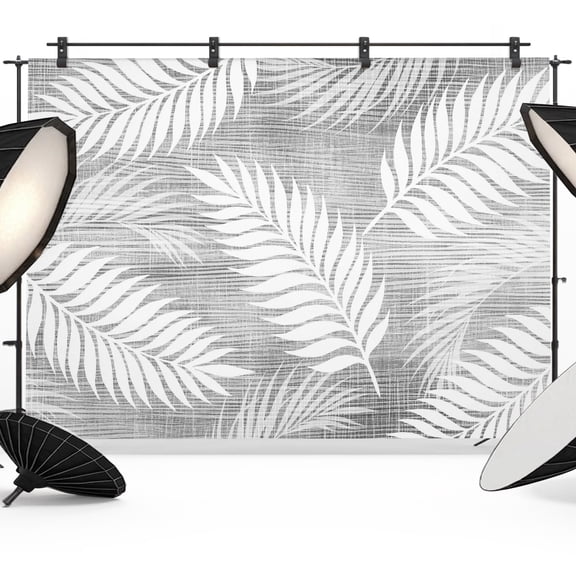 Silver Gray Backdrops for Photography, Slate Gray Leaf Plant Canvas Weave Texture Fabric Photo Background Sturdy Studio Props for Photo Studio, Video Recording Photoshoot 7x5ft