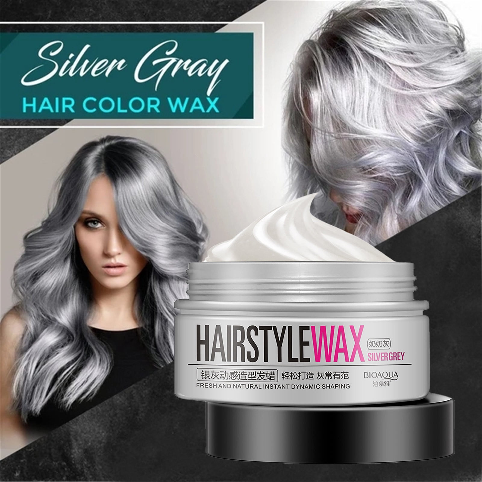 Silver Gray Hair Wax Color Wax Instant Silver Gray Temporary Cream Hair