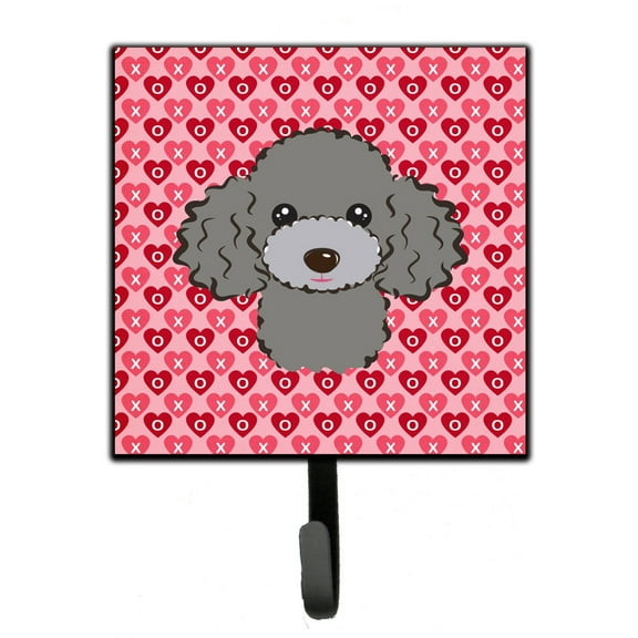 Silver Gray Poodle Leash or Key Holder