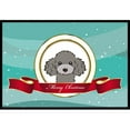 thumbnail image 1 of Silver Gray Poodle Merry Christmas Indoor & Outdoor Mat- 18 x 27 in., 1 of 1