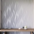 thumbnail image 1 of Silver Gray Self Adhesive Removable Wallpaper Peel and Stick Wallpaper, 20.8" x 393" 3D Modern Water Waves Fashion Non-Woven Wallpaper for Livingroom, Bedroom, Kitchen, Bathroom., 1 of 6