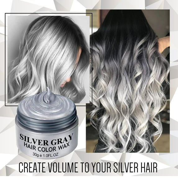 Thsue Silver Gray White Hair Color Wax Pomades 1oz Natural Hair Coloring Wax Cosplay