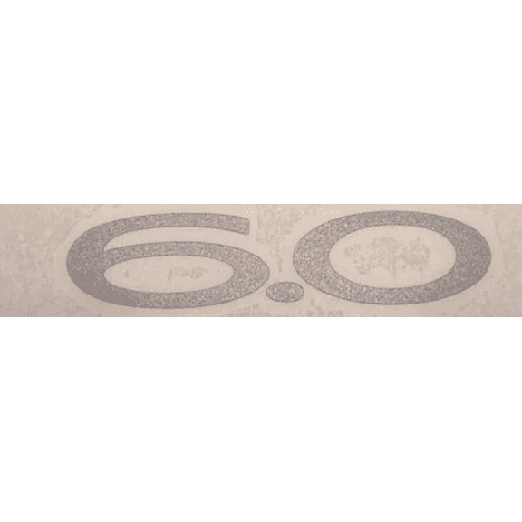 Silver-Grey "6.0L"" Trunk Decklid Overlay Emblem 2004-2006 Pontiac GTO Models