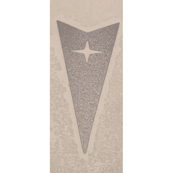 Silver-Grey Black Front Arrowhead Emblem Overlay Decal 2004-2006 Pontiac GTO