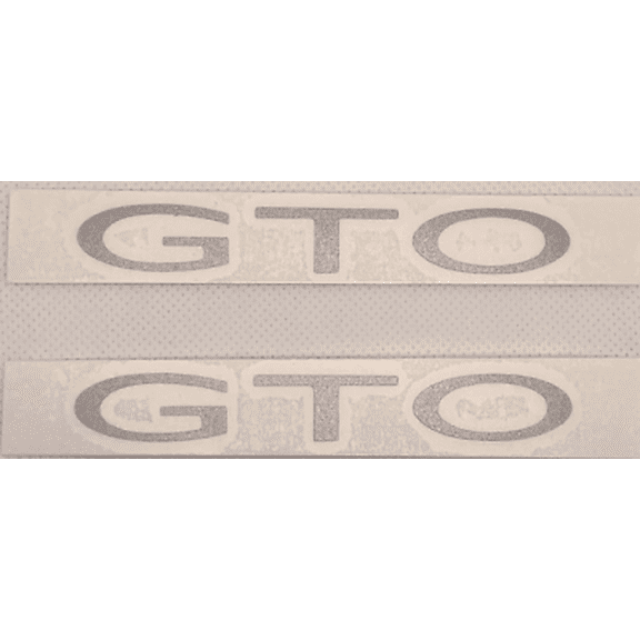 Silver-Grey Fender Emblem Lettering Overlay Decal Set 2004-2005 Pontiac GTO