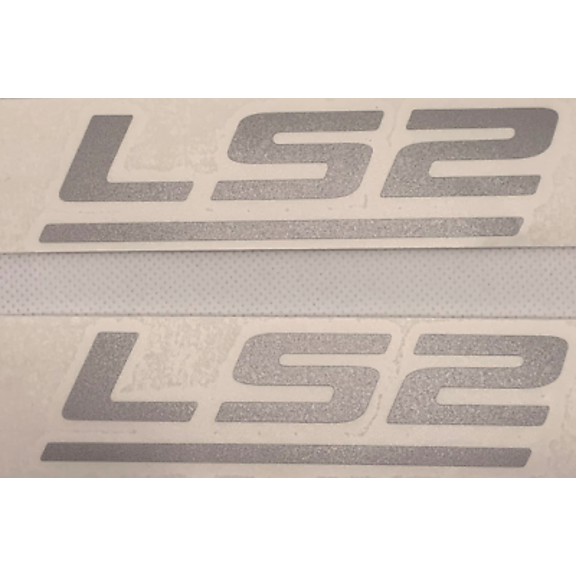 Silver-Grey "LS2" Decal Set 4.25" Wide X 1" Tall 2004-2006 Pontiac GTO Models