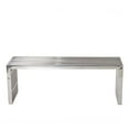 thumbnail image 1 of Modway Gridiron Medium Modern Style Stainless Steel Bench in Silver, 1 of 4