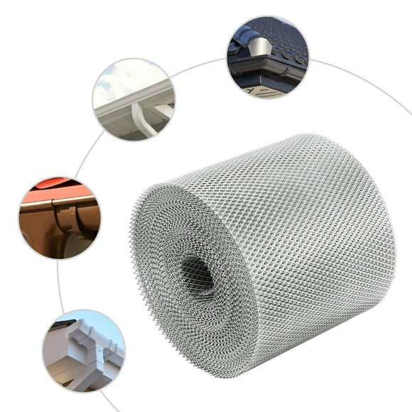 Silver Gutter Guard Mesh, Aluminum Gutter Guard, Aluminum Gutter Guard with Gloves Modern Outdoor Aluminium