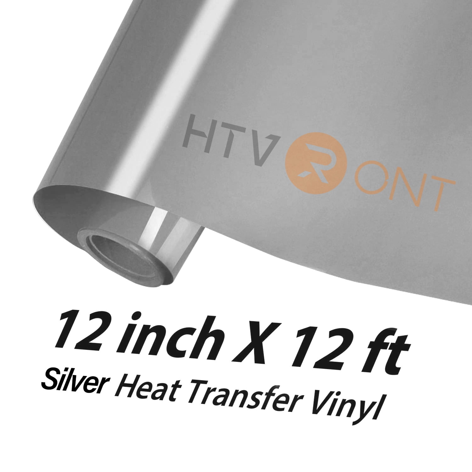 CAREGY Iron on Heat Transfer Vinyl Roll HTV (12''x5',White) 5FT, White