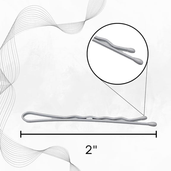 Silver Hair Pins, 60-Count Pack
