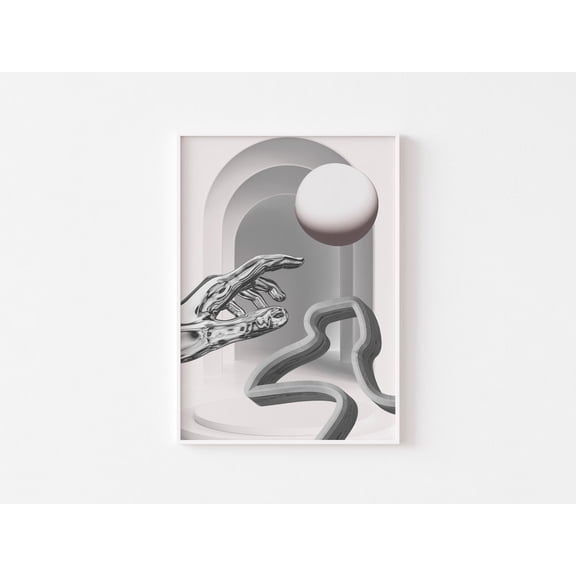 Silver Hand Dreamscape Wall Art Poster Unframed Paper Print