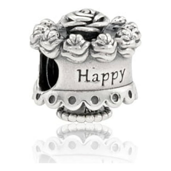 Silver Happy Birthday Ladies Charm 791289