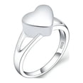 thumbnail image 1 of Silver Heart Cremation Urn Ring for Women S925 Sterling Memorial Keepsake Jewelry Holds Humans/Pets/Loved One's Ashes, 1 of 7