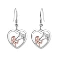 thumbnail image 1 of Silver Heart Jewelry Set for Women Elegant Necklace Bracelet Earrings Combo Horse Pendant for Her, 1 of 4