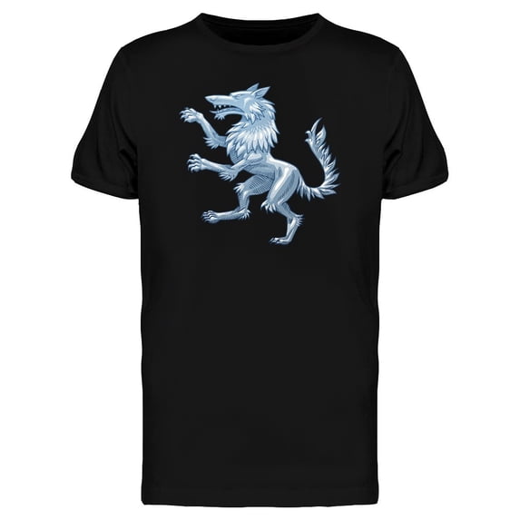 Silver Heraldic Wolf Tee Men's -Image by Shutterstock