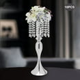 thumbnail image 1 of Silver High-quality 10* Crystal Flower Vase Stand Wedding Centerpieces for Dining Room, 1 of 24