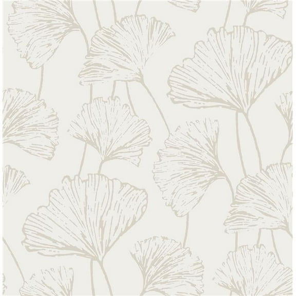 Silver Hikarigaoka Peel & Stick Wallpaper - Metallics