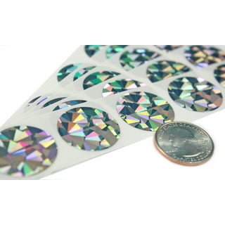 Scratch-off Stickers - 1-Inch Round Holographic Laser Dots Peel