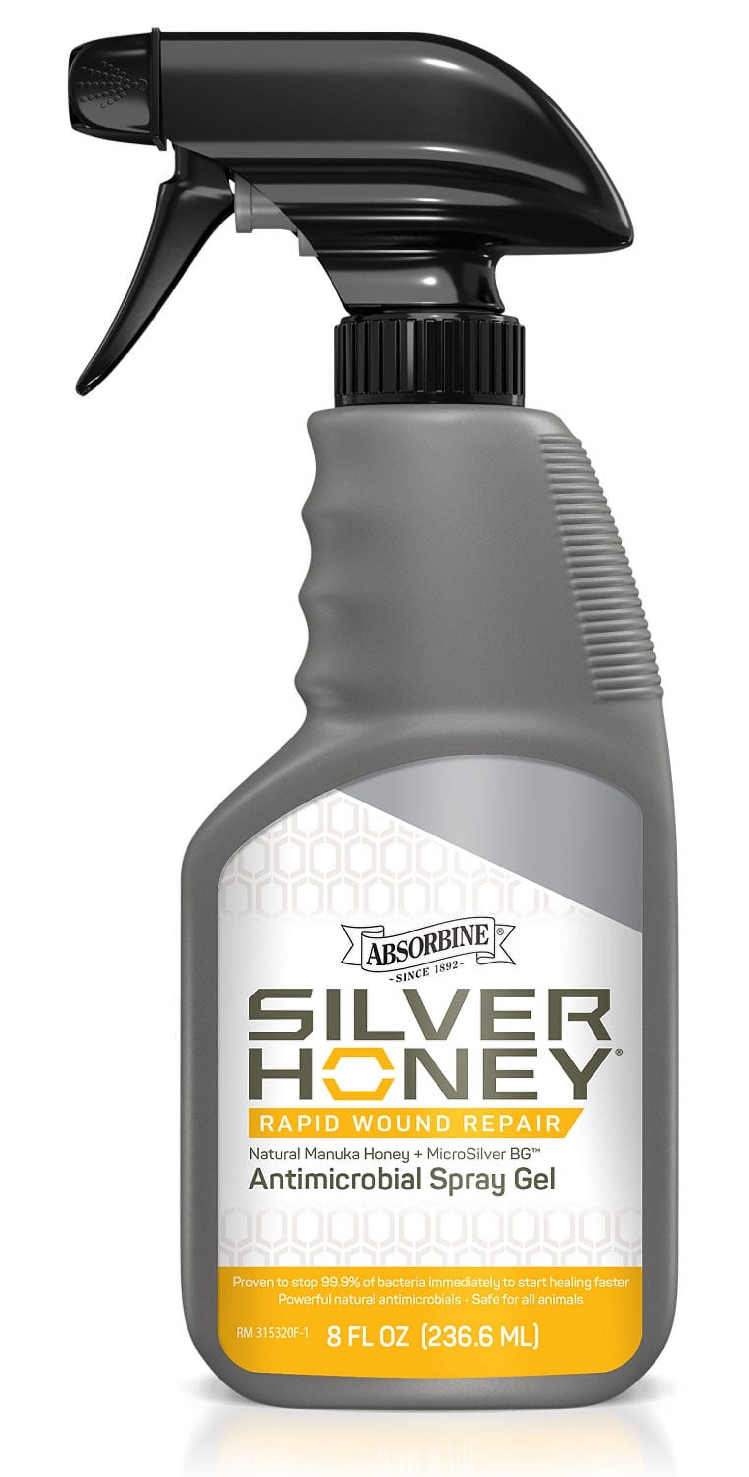 Silver Honey 430485 Rapid Wound Repair Spray Gel for Horses, 8 oz 