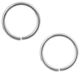 thumbnail image 1 of Silver Hoop Earrings Cartilage Nose Septum Ear Helix Tragus Multiple Piercing Jewelry for Women Hypoallergenic Tiny Hoops 9mm  20 GA, Silver, 1 of 8
