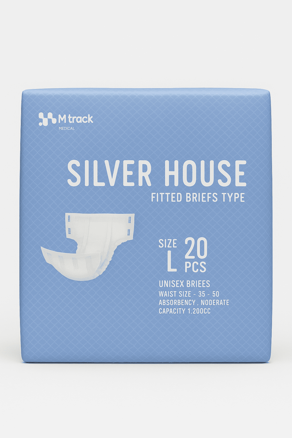 Silver House Adult Diaper 20PCS– High Absorbency Large-Made In Korea