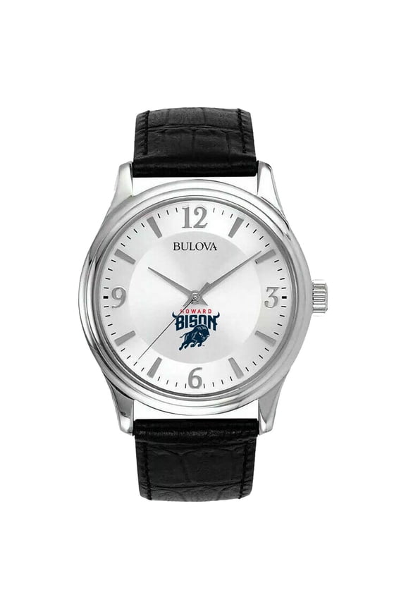 Silver Howard Bison Leather Watch