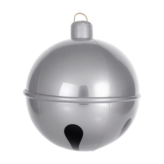 Silver Inflatable Christmas Bell Christmas Outdoor Decor for Indoor and Front Yard Holiday Party Decorations