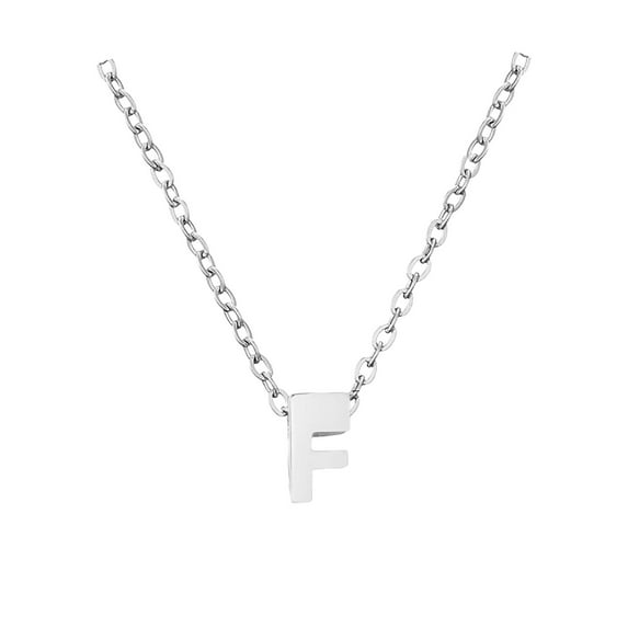Silver Initial Necklaces For Women Alphabet Jewelry A-Z Elegant Pendant Necklace Minimalist For Her