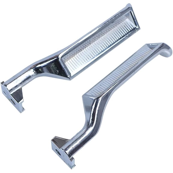 Silver Interior Metal Door Handle Front Left Driver Passenger Compatible for 1987-1996 Ford Bronco F150 F250 F350 F53 F59 F800 E7TZ-1522601-A E7TZ-1522600-A 77177 77178 2Pcs