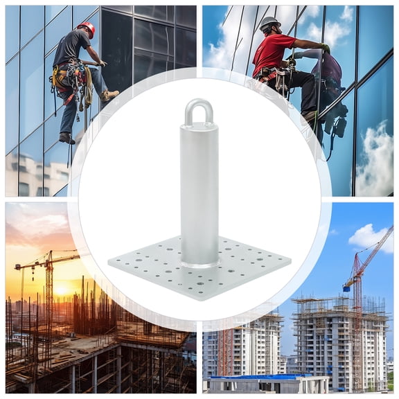 Silver Iron 10x10x12 Inch Heavy-Duty Fence Post 8 Holes +40 Holes 5000 Pounds To Break The Commercial Roof Anchor Point