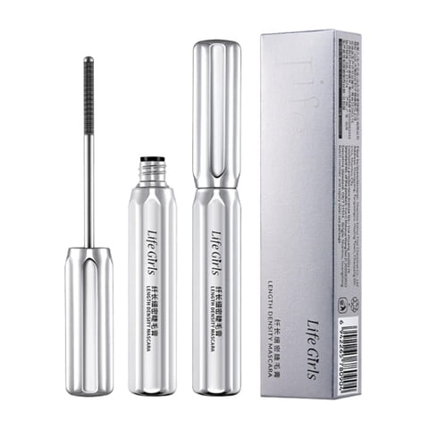 Silver Iron Eye Black Tube with Magnetic Brush Head for Waterproof and Nourishing Eyelash Care