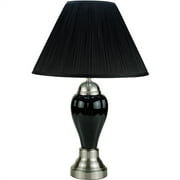 Silver/Ivory Ceramic Table Lamp, 27"
