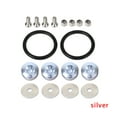 Silver JDM Quick Release Fasteners are ideal for front bumpers, rear