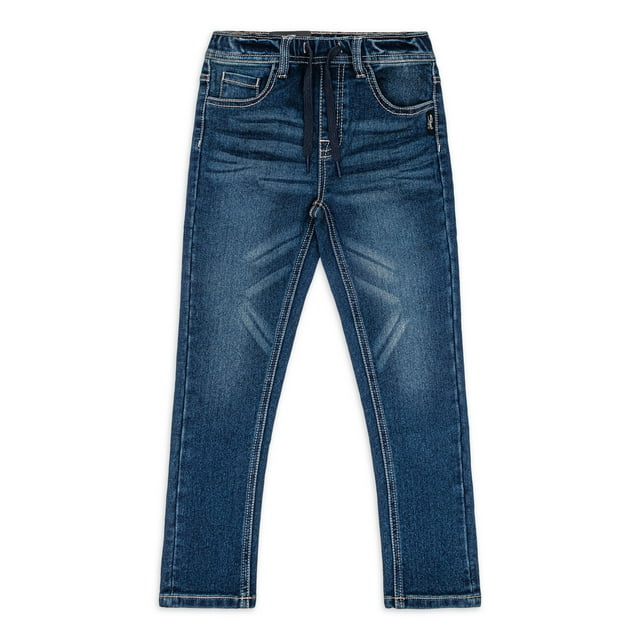 Silver Jeans Co. Boys Cairo Skinny Fit Pull On Knit Denim Jeans, Sizes