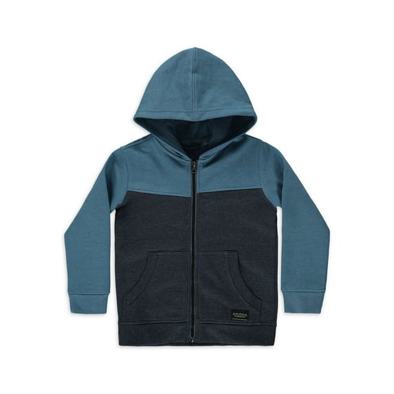 Silver Jeans Co. Boys Full-Zip Color Block Fleece Hoodie, Sizes 4-16