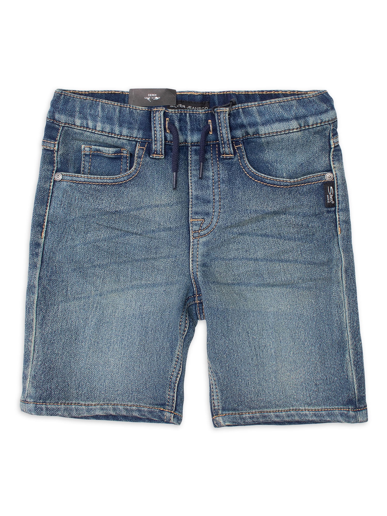 Silver Jeans Co. Boys Knit Denim Pull-On Shorts, Sizes 4-16 - Walmart.com