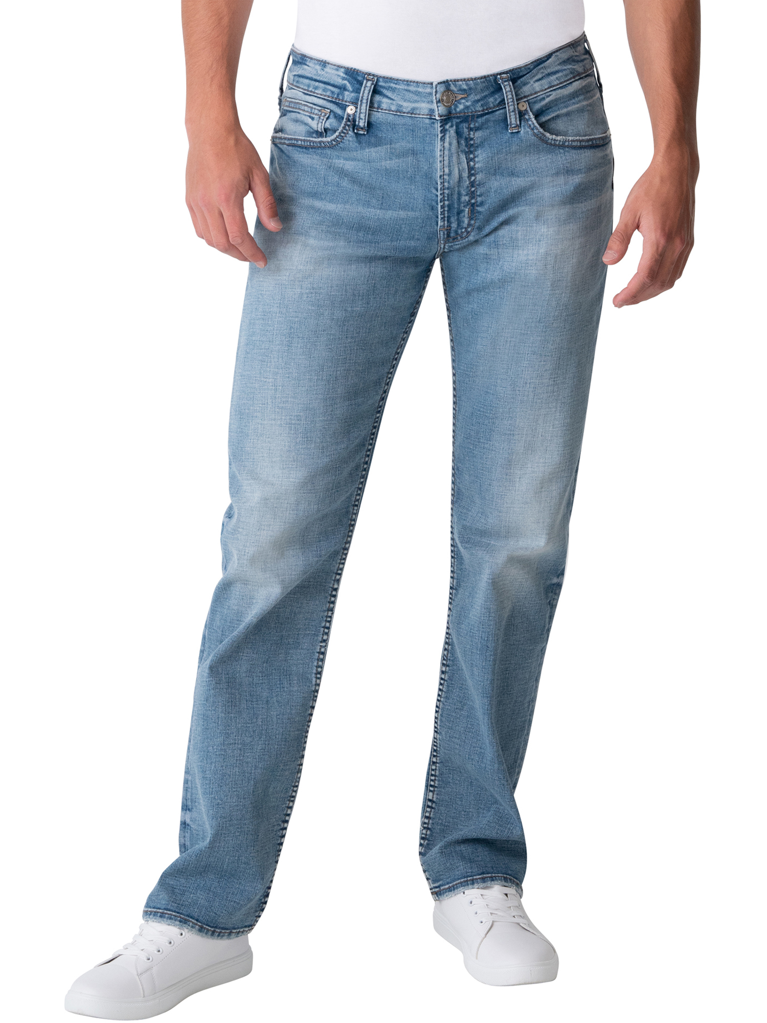 Silver Jeans Co. Men's Allan Classic Fit Straight Leg Jeans, Waist Sizes 28-44 - image 1 of 3