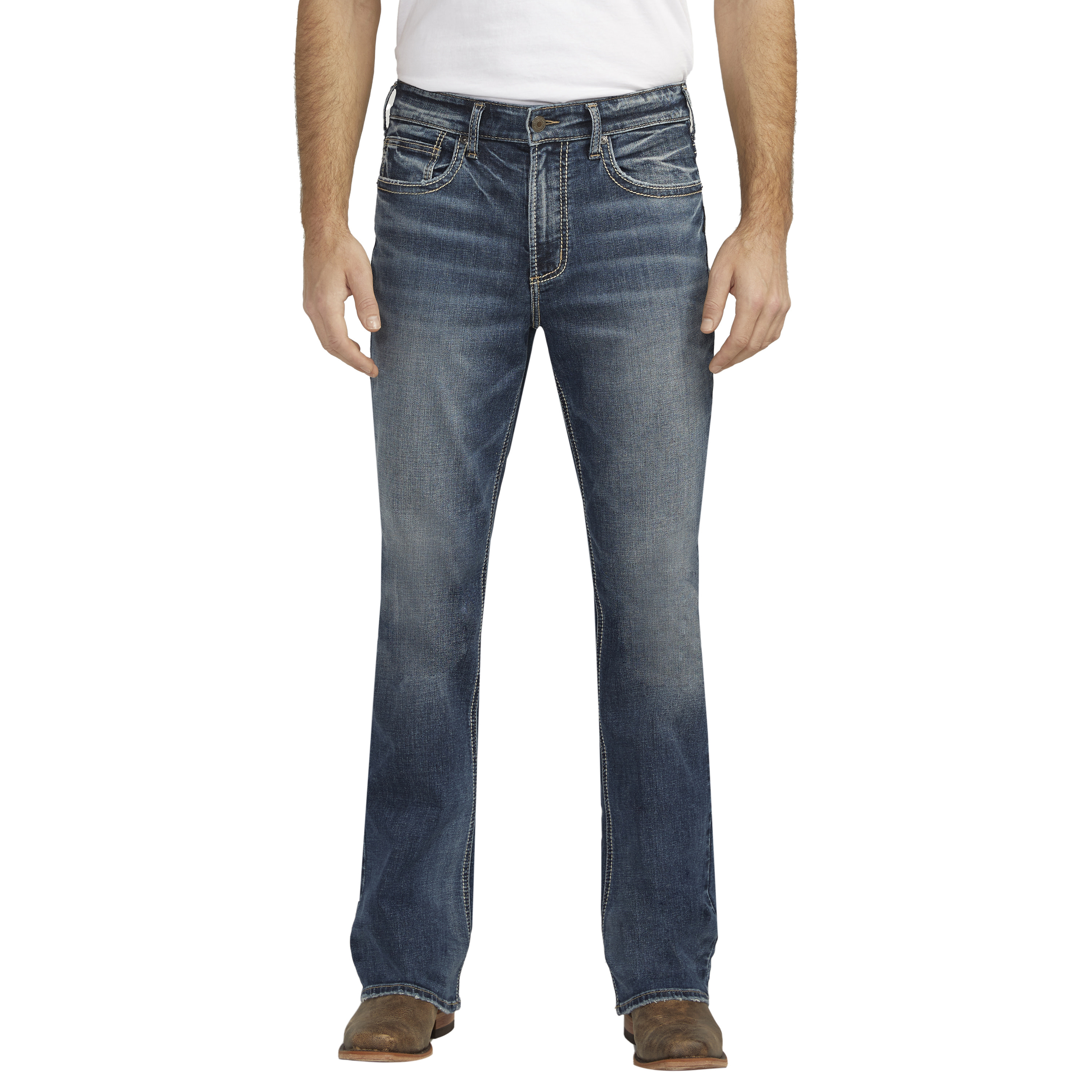 Silver Jeans Co. Men s Craig Classic Fit Bootcut Jeans EAE383 Waist Sizes 30 42 Walmart