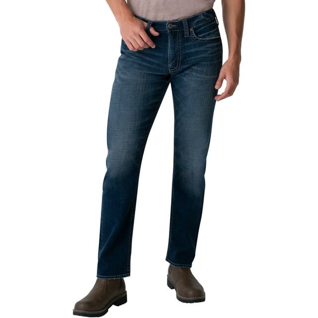 Silver Jeans Co. Men's Eddie Relaxed Fit Tapered Leg Jeans, Waist Sizes 28-42