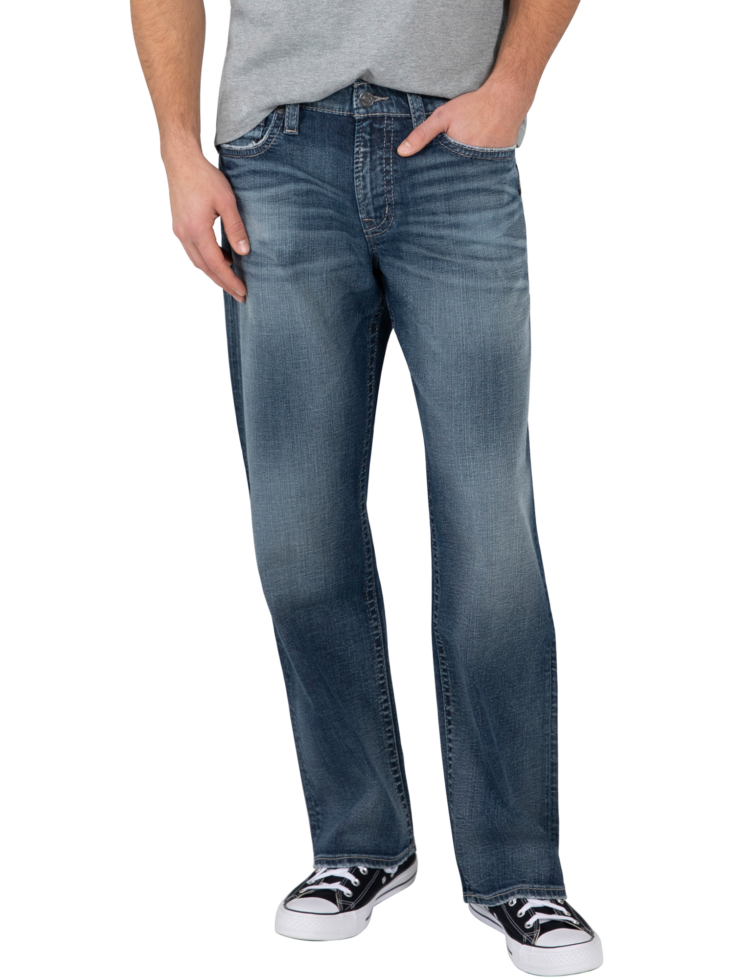 Silver Jeans Co. Men's Gordie Loose Fit Straight Leg Jeans, Waist Sizes 28-44 - image 1 of 3