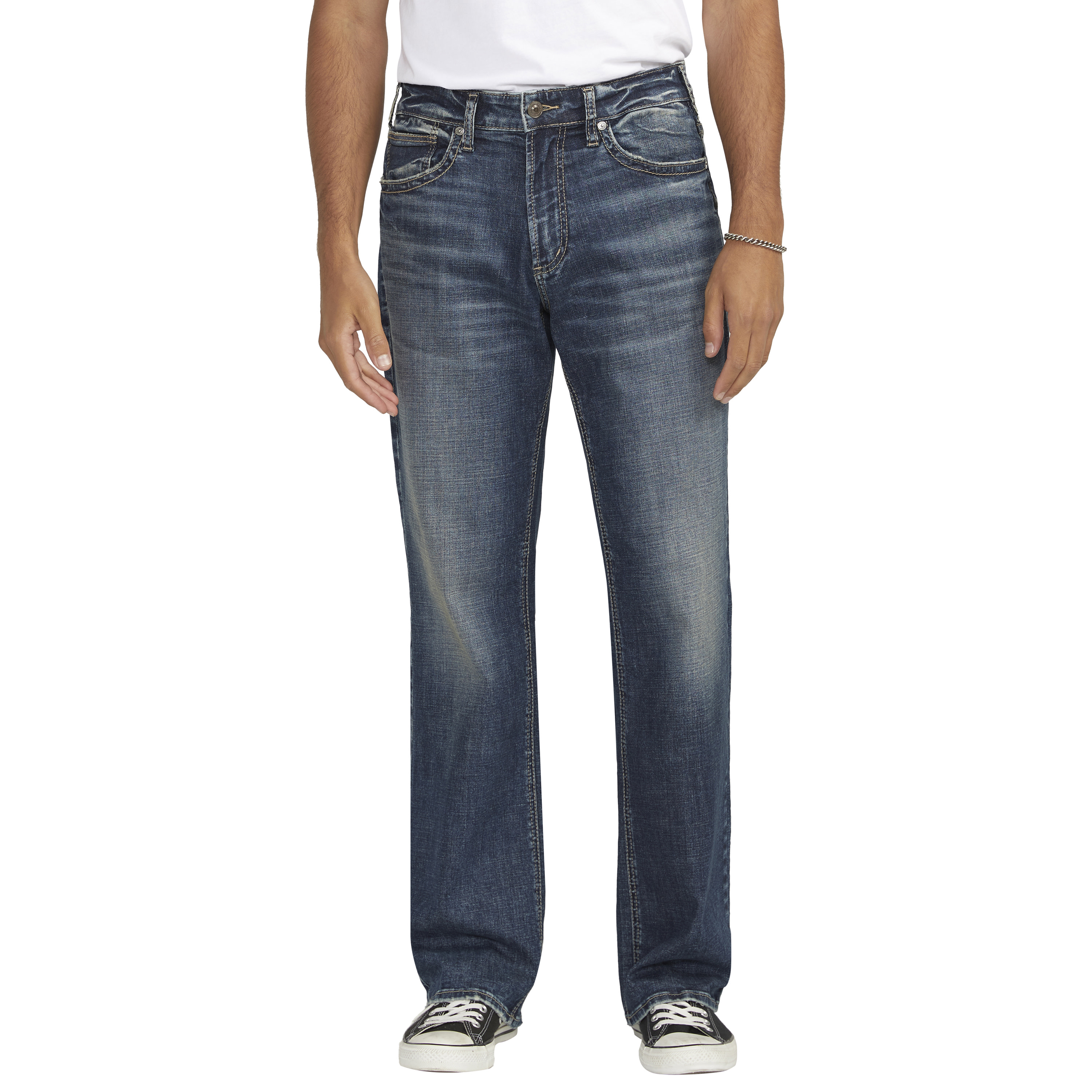 Silver Jeans Co. Men's Gordie Relaxed Fit Straight Leg Jeans, FCS340 ...